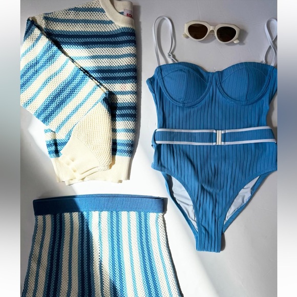 NWT SOLID & STRIPED THE SPENCER RIBBED ONE-PIECE SWIMSUIT Sz M - Picture 5 of 11